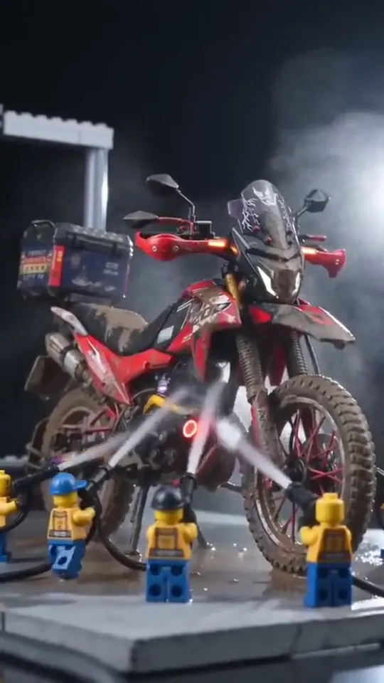 This scene: The LEGO car wash